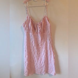 Forever 21 Pink Gingham Dress Size M New Without Tags